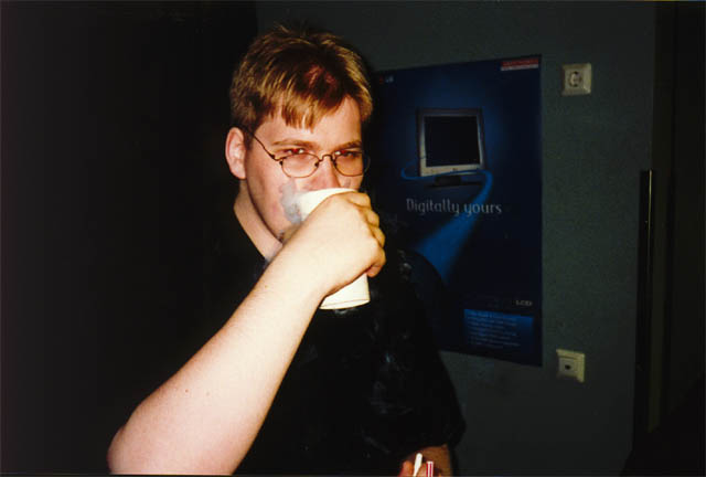 Hellfire (Haujobb) drinks just everything.