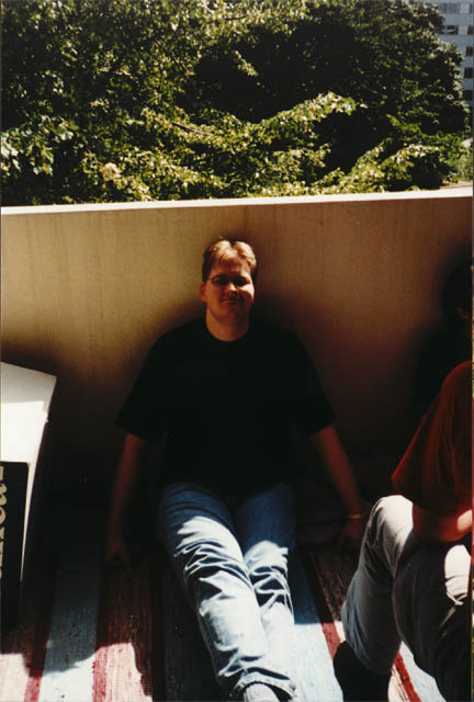 Hellfire chilling on Droids balcony.
