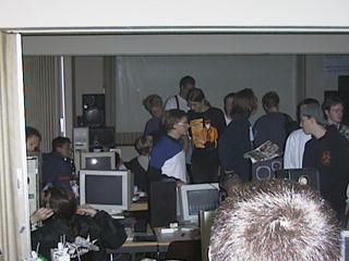 Inside the main-hall (crowded) - view on the bigscreen

