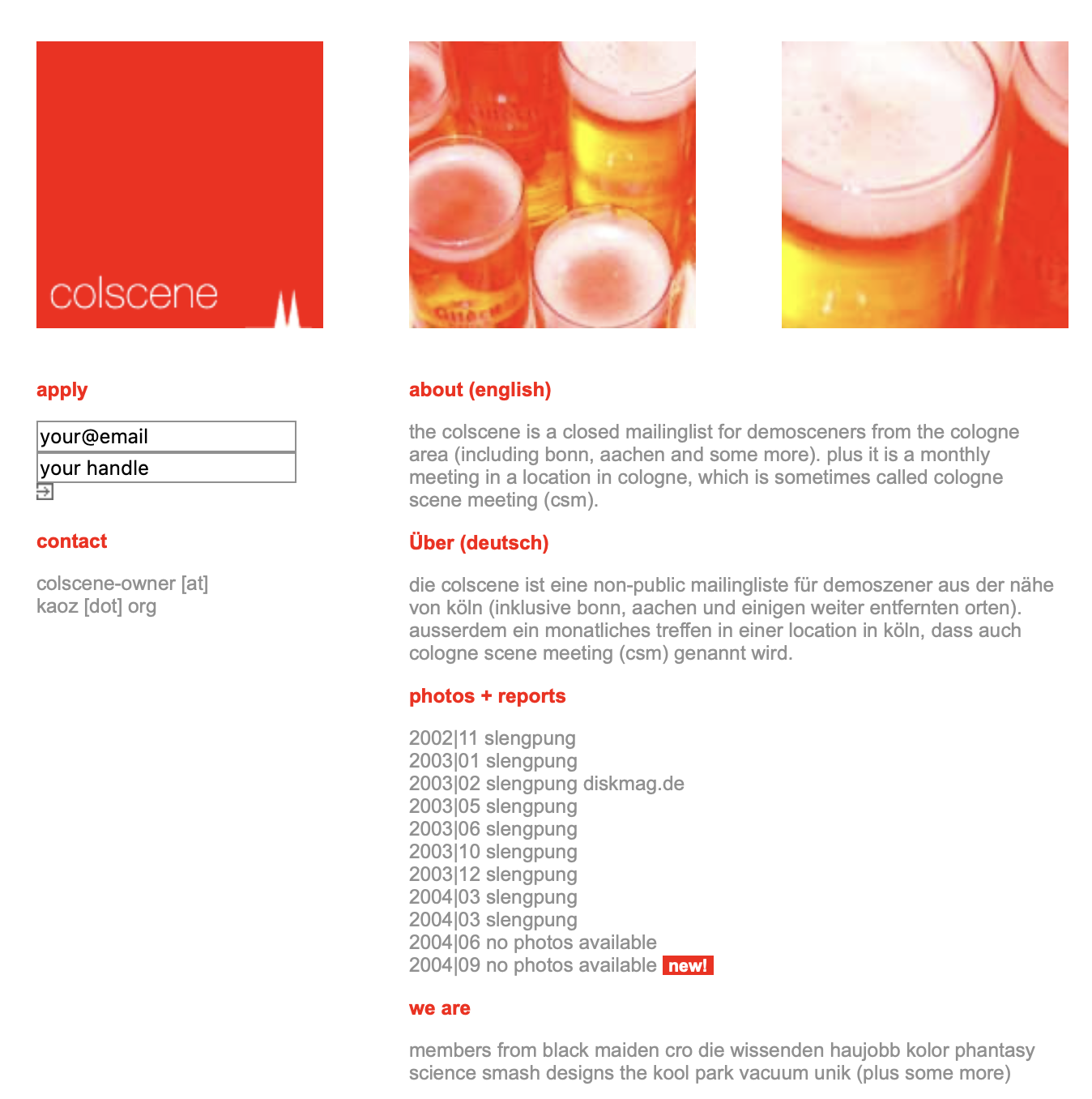 screenshot of colscene
